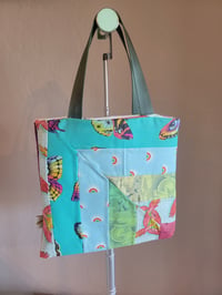 Image 1 of Tropicana patchwork tote bag 