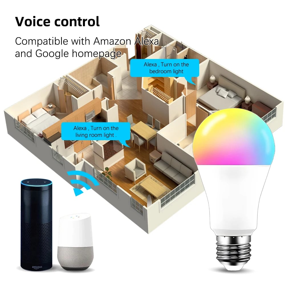 Tuya WiFi Smart Dimmable Bulb - Alexa/Google Home