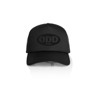 BLACK ON BLACK TRUCKER CAP