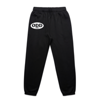 WHITE ON BLACK SWEATPANTS