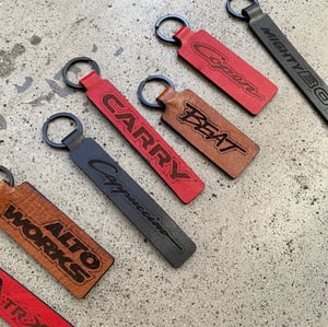 Image of Leather Laser Engraved Keyring