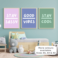 Image 1 of Cool, Sassy And Good Vibes Prints