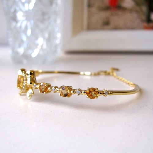 Image of Summer Citrine Bow bangle 