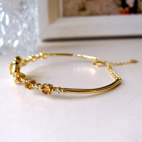 Image of Summer Citrine Bow bangle 