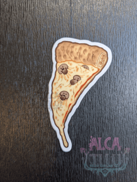 Image 2 of Mushroom Pizza - Funny Cheese Pizza - 3" Vinyl Sticker