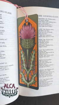 Image 4 of Milk Thistle - Art Nouveau Floral - Reading List Tracker Bookmark