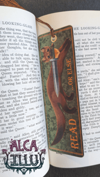 Image 4 of Read or Else - Sword Wielding Marten Weasel - Reading List Tracker Bookmark