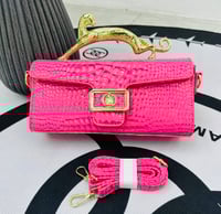 Pink Luxury Gold Handle Handbag