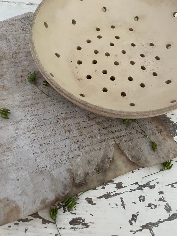 Image of French Stoneware Berry Bowl 