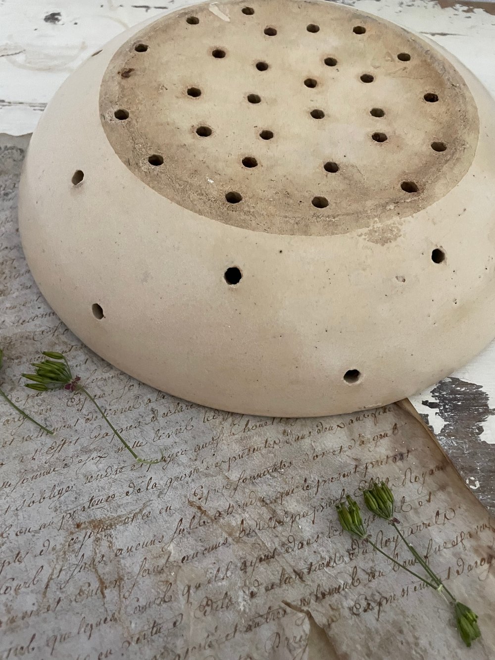 Image of French Stoneware Berry Bowl 
