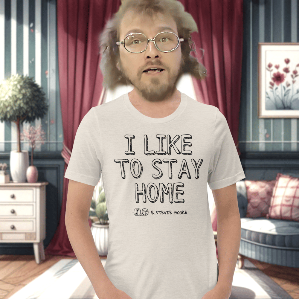 **NEW** I Like To Stay Home Tee - black print