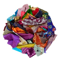 Image 1 of Brocade Silk Velvet Offcuts Craft Pack 50 Pieces