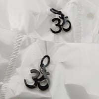 Image 2 of OM Pendant Charms Accessory Black Color for DIY Jewelry Necklace Pendant - Pack of 6