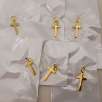 Image 1 of 6pcs/lot CROSS Pendant Charms Accessory GOLD Color for DIY Jewelry Necklace Pendant