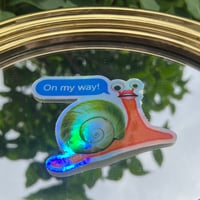 Image 2 of On my way! snail sticker 