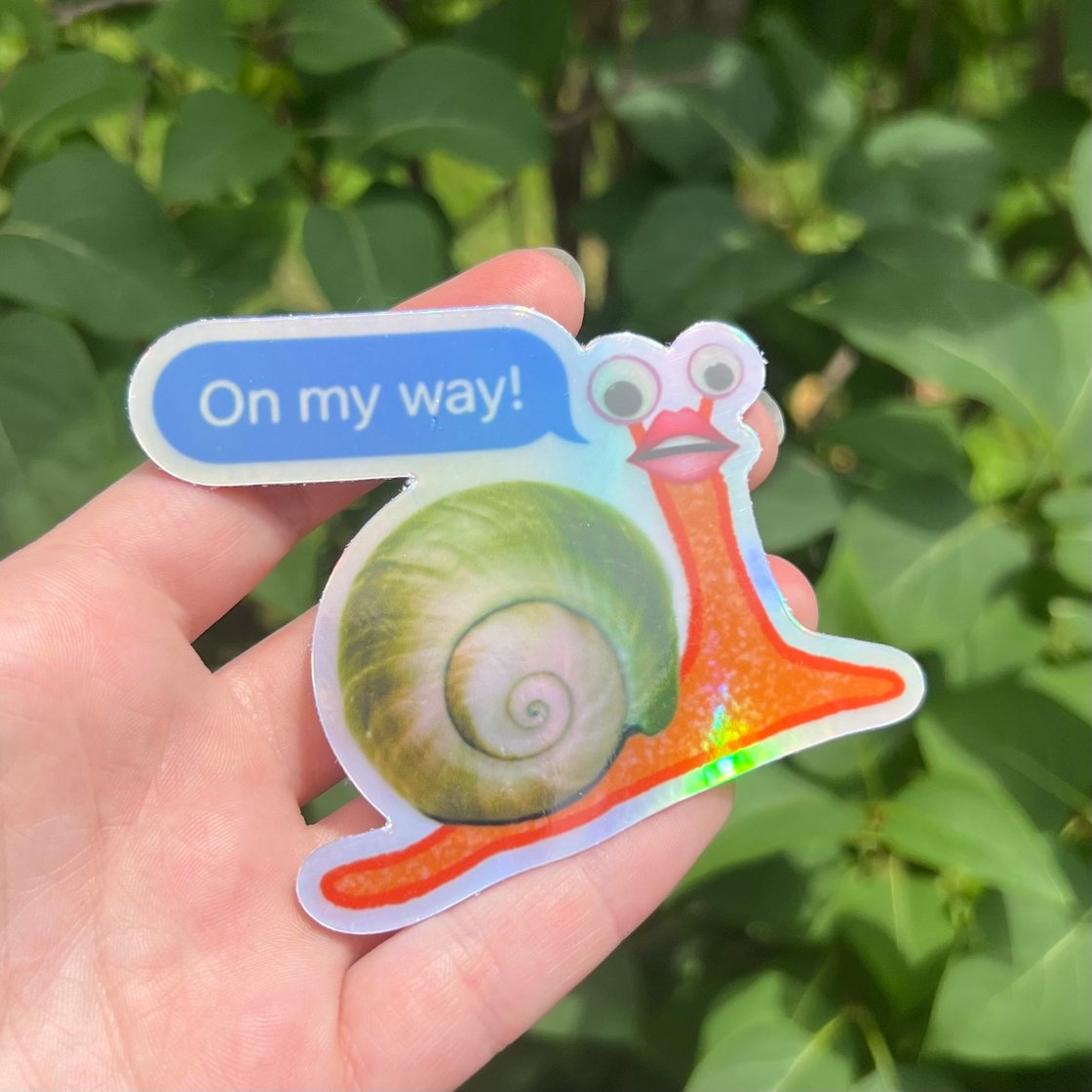 Image of On my way! snail sticker 