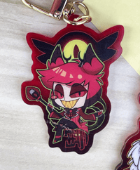 Image 3 of Hazbin Hotel- Lucifer and Alastor Keychain