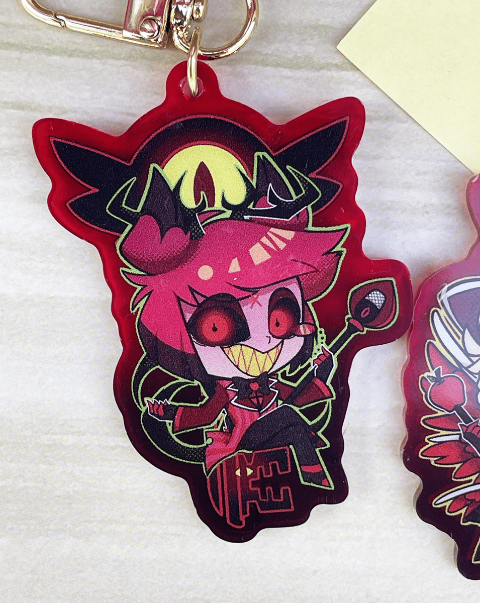 Hazbin Hotel- Lucifer and Alastor Keychain | Merppies
