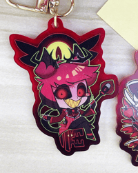 Image 5 of Hazbin Hotel- Lucifer and Alastor Keychain