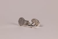 Image 1 of Silver Cufflinks - Hammered Texture