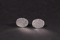 Image 2 of Silver Cufflinks - Hammered Texture