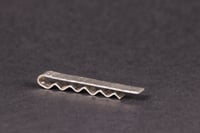 Image 1 of Silver Tie Clip - Hammered Texture