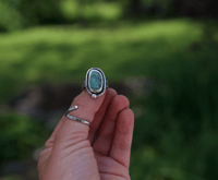 Image 2 of pilot mountain green turquoise ring (8.5)