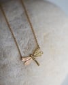 18K Gold Mini Dragonfly Necklace