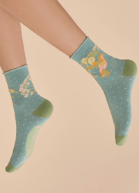 Image 1 of Hummingbird Crew Socks