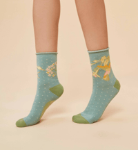 Image 2 of Hummingbird Crew Socks