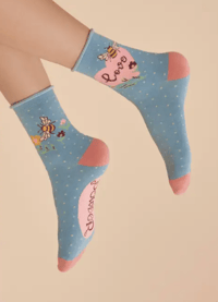 Image 1 of Love Bumblebee Crew Socks