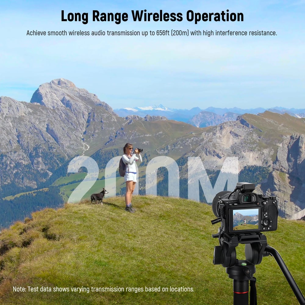 NEEWER CM28 Wireless Lavalier Microphone with Charging Case 1 Click Noise Canceling Audio Lapel Mic 
