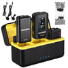 NEEWER CM28 Wireless Lavalier Microphone with Charging Case 1 Click Noise Canceling Audio Lapel Mic 