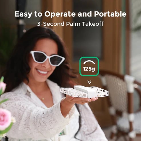 HOVERAir X1 Self Flying Camera Pocket Sized Drone HDR Video Capture Palm Takeoff Intelligent Flight