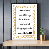 Image 4 of Scallop Frame Personalise Affirmation Print