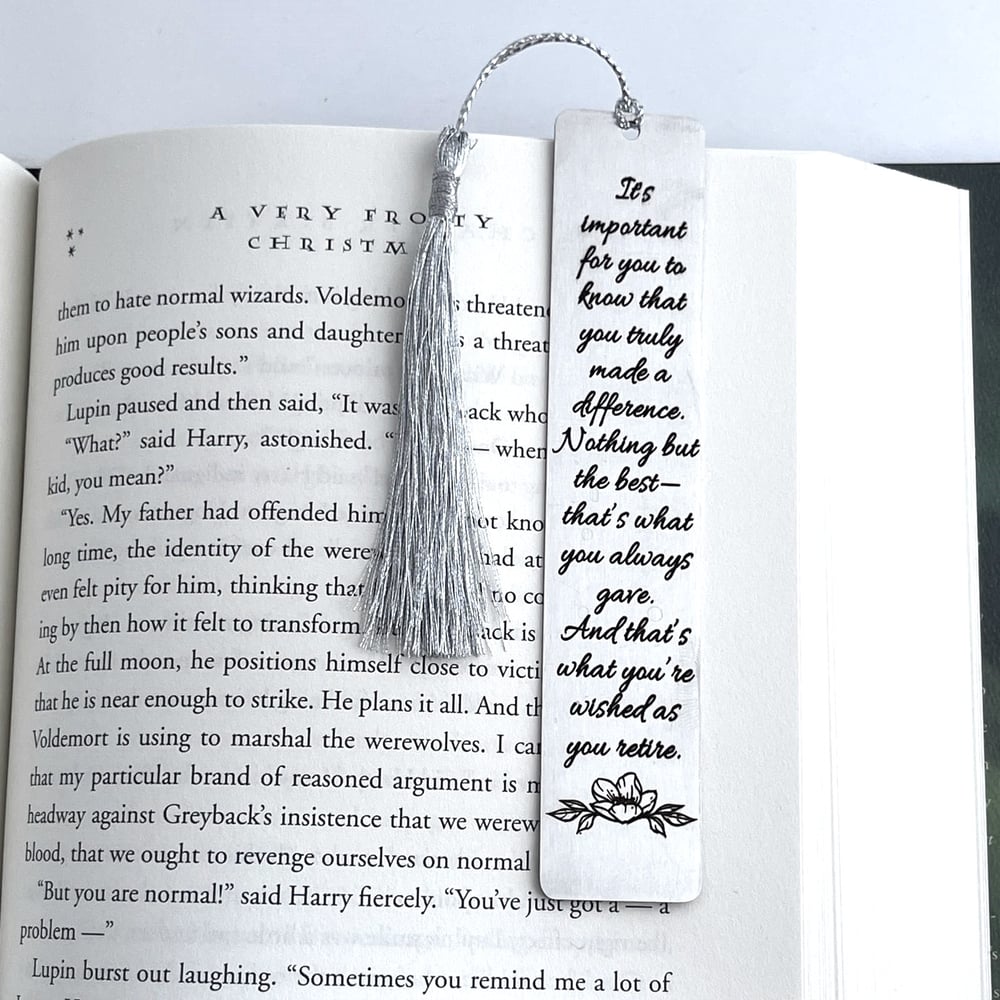 Image of Retirement bookmark - Its Important for you to know that you truly made a difference..