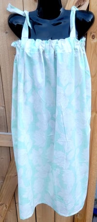 Image 2 of Green and White Cotton Dress
