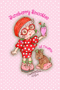 Image 1 of Juneberry Smoothie Character Postcard with Button