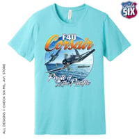 Image 1 of F4U Corsair - Pirate of the Pacific | Check Six Military Aviation T-Shirt