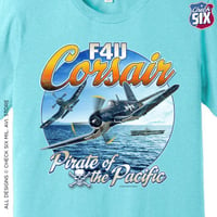 Image 2 of F4U Corsair - Pirate of the Pacific | Check Six Military Aviation T-Shirt