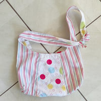 Image 3 of Bubbles and Strips - Child's Sling Bag Reversible