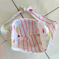 Image 2 of Bubbles and Strips - Child's Sling Bag Reversible