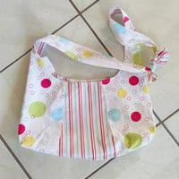 Image 4 of Bubbles and Strips - Child's Sling Bag Reversible