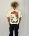 Malcolm X T-Shirt  Cream Shirt Red Print                       