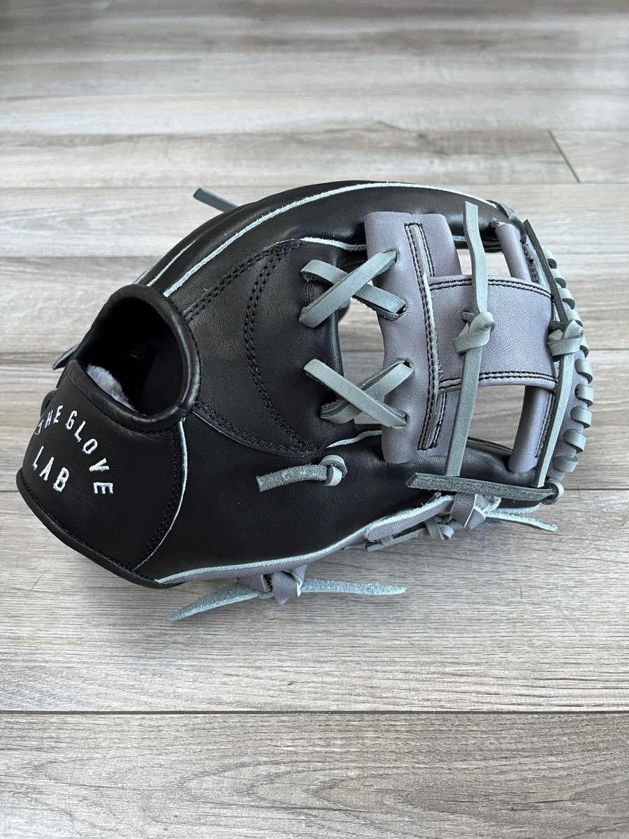 11.25" Youth Infielders Glove (Black & Grey) The Glove Lab