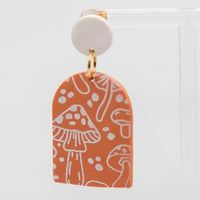 Image 2 of Terracotta Mushroom Arch Earrings