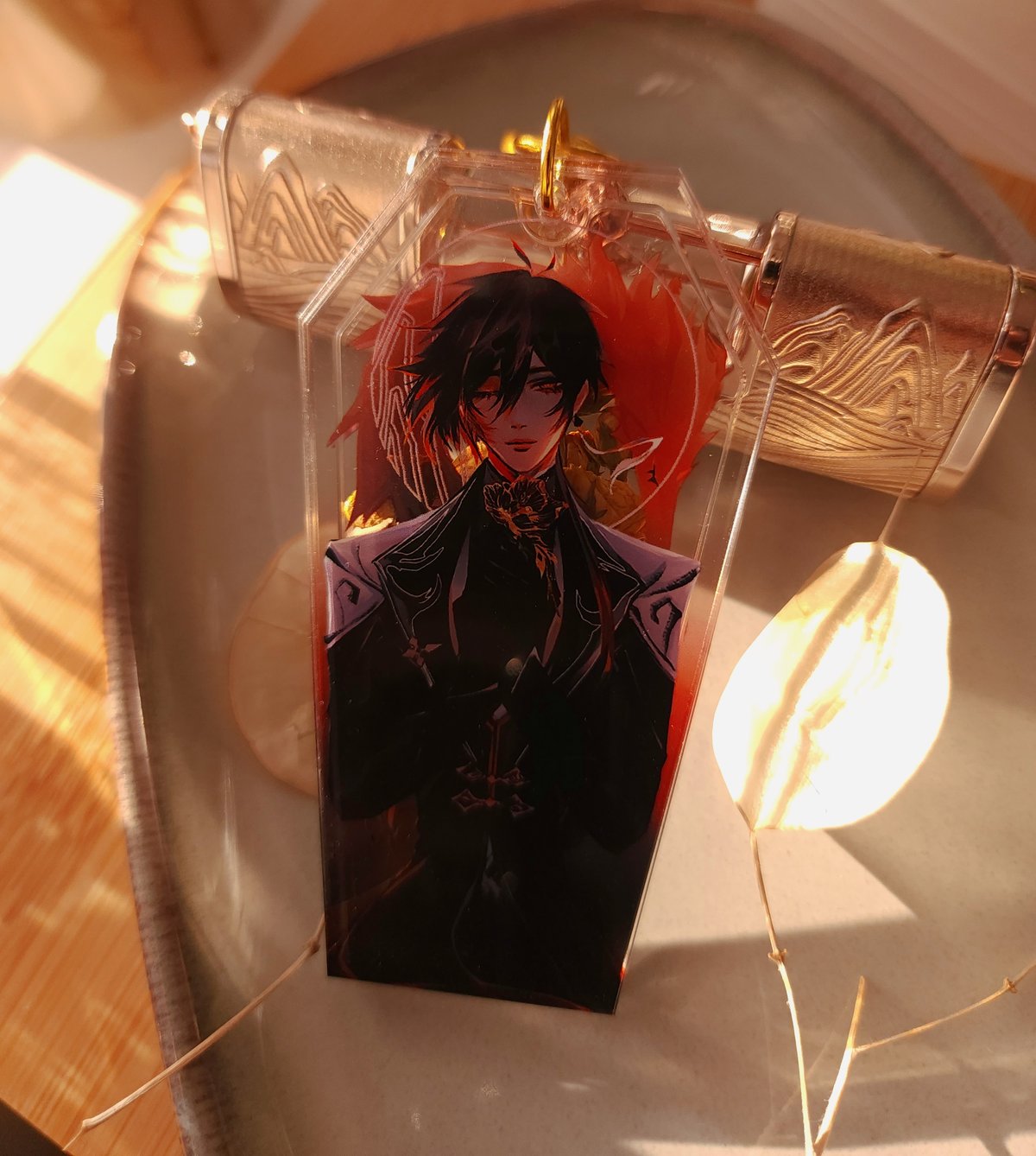 Image of [PREORDER FOR 2025] genshin | zhongli exuvia dried flower charm