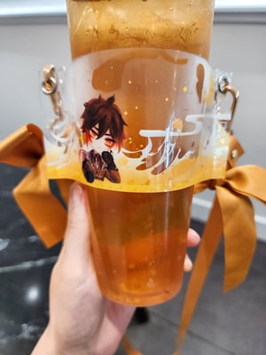 Image of genshin | zhongli PVC cupholder