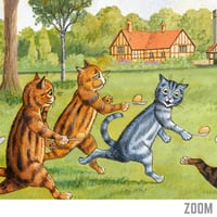 Image 2 of Egg and spoon race | Louis Wain | Art Poster | Vintage Poster