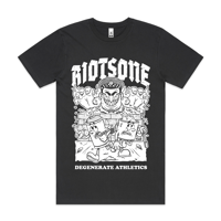 *PRE-ORDER*: DEGENERATE ATHLETICS TEE BLACK- Front Print.